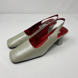 Vintage Caressa Women’s Size 10 M Mint Green Square Toe Heel (for prop use only)